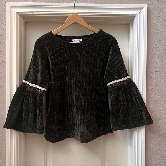 THML Chenille Velvet Bell Sleeve Sweater Top, Anthropologie, size small - Picture 6 of 10